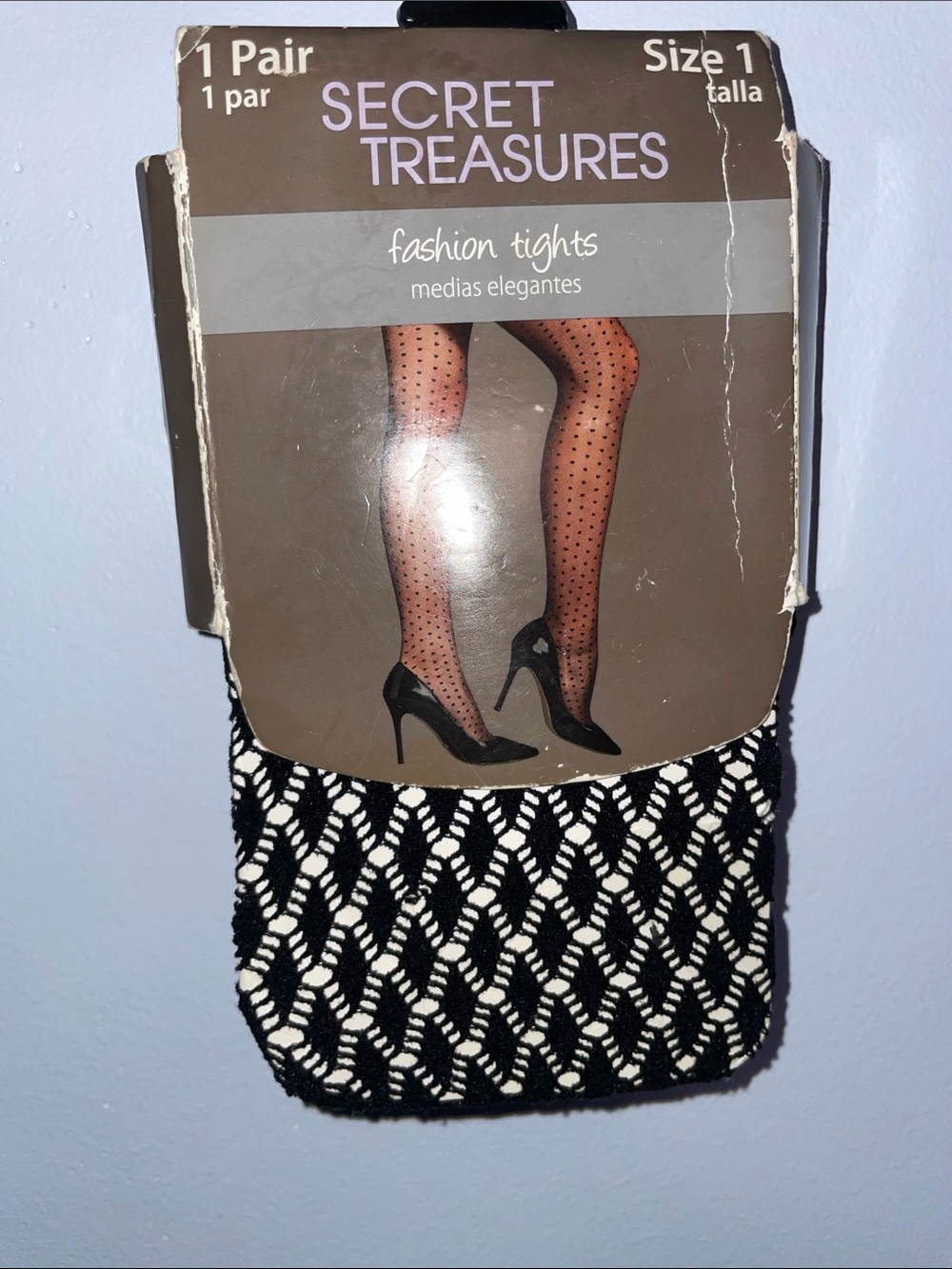 Secret Treasures Black Open-Weave Fashion Tights